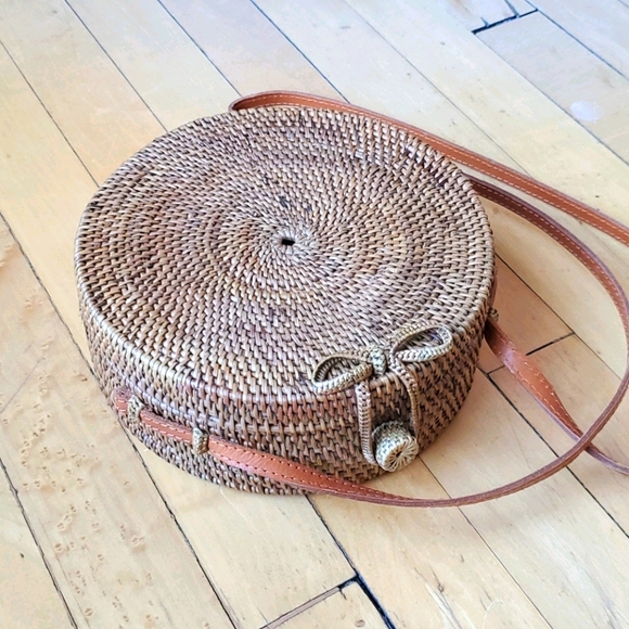 Urban Outfitters Handbags - UO Woven Rattan Round Bag